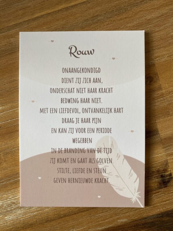 Rouw gedicht close-up